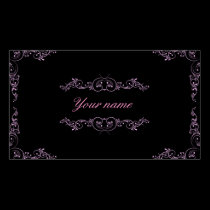 Elegant pink and black business cards