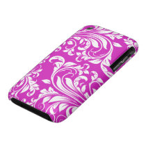 Elegant Pink and White Damask iPhone 3G Case Iphone 3 Case-mate Case