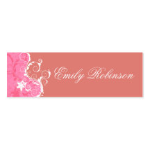 Elegant Pink and White Flowers Business Cards