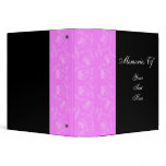 Elegant Pink Black Photo Album Wedding Binder