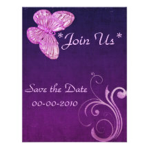 "Elegant Pink Butterfly" Beautiful Expressions Custom Invite