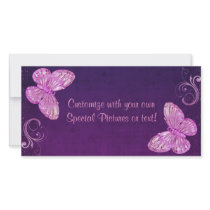 "Elegant Pink Butterfly" Beautiful Expressions Photo Greeting Card