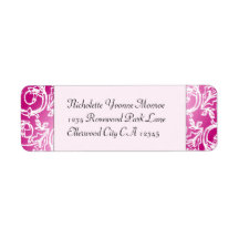 Elegant Pink Delight Return Address Label
