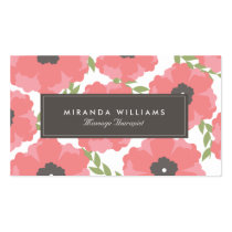 Elegant Pink Floral Business Cards business cards