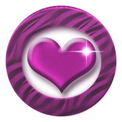 Elegant pink heart stickers by mensgifts