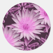 Elegant pink lillies - customizable stickers