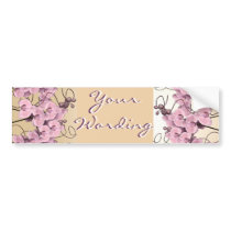 Elegant pink orchids cutomizable stickers
