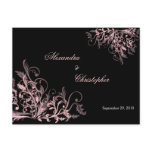 Elegant Pink Swirls Save the Date Announcement Post Card