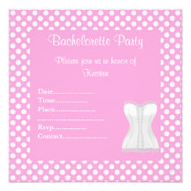 ELEGANT POT PINK BACHELORETTE PARTY INVITE