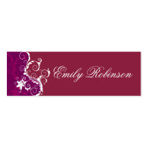 Elegant Purple and White Flowers Business Card Templates