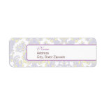 Elegant Purple and Yellow Damask Address Label