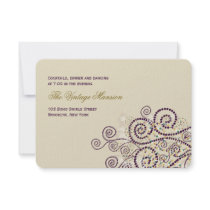 Elegant Purple Boho Spirals Wedding Reception