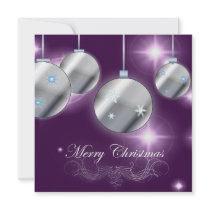 Elegant Purple Christmas Party Invitation