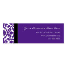 Elegant Purple Damask Business Cards