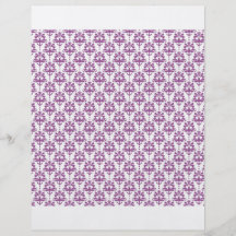 Elegant Purple Damask Pattern Custom Flyer