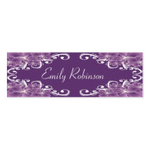 Elegant Purple Flowers Business Card