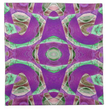 elegant purple mosaic pattern printed napkin 