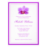 Elegant Purple Orchid Bridal Shower Invites