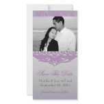 Elegant Purple Save The Date Customized Photo Card