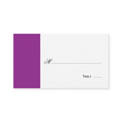 Elegant Purple Table Seating/Place Card by OrangeOstrichDesigns