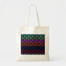 Elegant Rainbow Colorful Damask Fading Colors Tote Bag