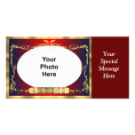 Elegant Red and Gold Photo Greeting Custom Photo Card