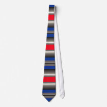 Elegant red blue metal tie