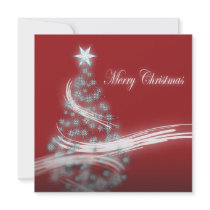 Elegant Red Christmas Dinner Party Invitation