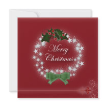 Elegant Red Christmas Dinner Party Invitation