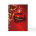 Elegant Red Christmas Ornament cards