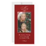 Elegant Red Christmas Photo Card