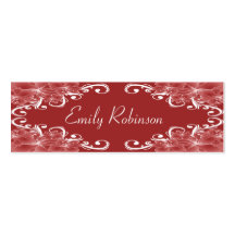 Elegant Red Flowers Business Card