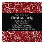 Elegant Red Holiday Party Invitations invitations