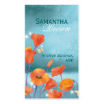 Elegant Red Poppy Nature Business Cards