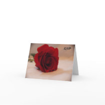 Elegant Red Rose RSVP Greeting Cards