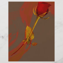 elegant red rose with a golden touch custom flyer