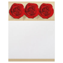 Elegant red roses letterheads - chic & classy
