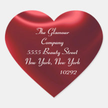 Elegant Red Satin Stickers