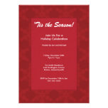 Elegant Red Snowflake Holiday Party Invitation