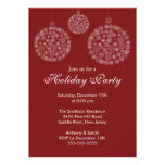 Elegant Red & White Holiday Christmas Party Personalized Invite