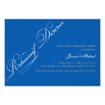 Elegant Rehearsal Dinner Blue Invitation invitations
