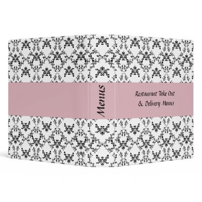 Elegant Restaurant take out Menu Binder by DizzyDebbie