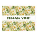 Elegant Retro Art Deco Gold and Green Tropical Postcard