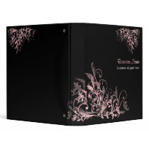 Elegant Retro Pink Flower Swirls 2