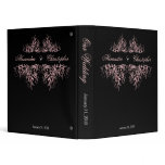 Elegant Retro Pink Flower Swirls Album Binder