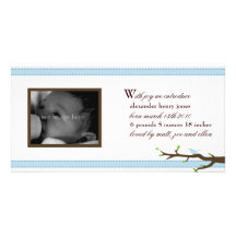 Elegant Ribbon Announcement Custom Photo Card