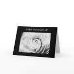 Elegant Rose Black and White Invitation Card
