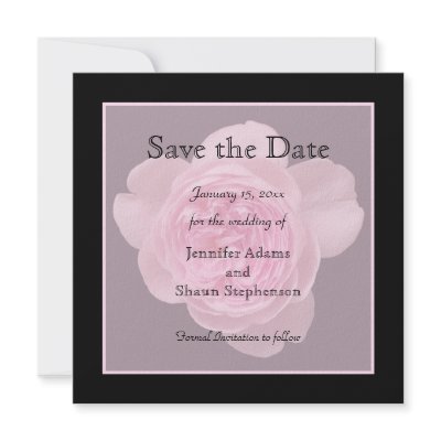 Elegant Rose Save the Date Invitation by henishouseofpaper