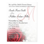 Elegant Roses and Baby's Breath Wedding Invitation Postcard