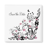 elegant roses Save the Date magnets